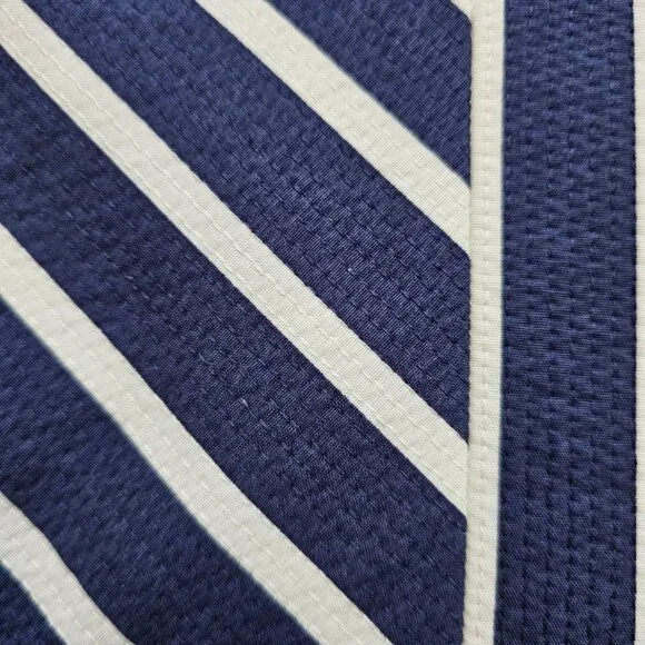 J.Crew Women's Navy Blue/White Chevron Stripe Pattern Pencil Skirt Size 00 - Picture 4 of 13